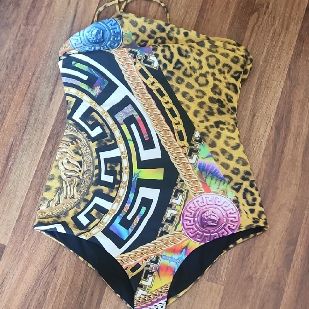 Versace Leopard Print Swimsuit